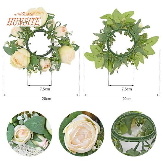 2шт реалистичная гирлянда-подсвечник, искусственный венок для дома