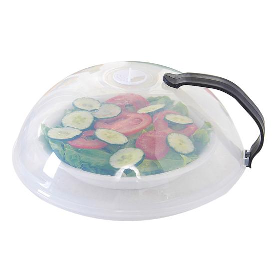 Защитная крышка от брызг для микроволновой печи, 10,24 дюйма, прозрачная крышка для микроволновки с ручкой, подходит для стандартных обеденных тарелок и мисок, без BPA, можно мыть в посудомоечной машине