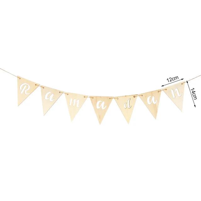 New Wooden EID Mubarak Decoration Ramadan Mubarak Ornaments Islamic Muslim Pendant Eid Al Adha Party Supplies Ramadan Kareem Gif