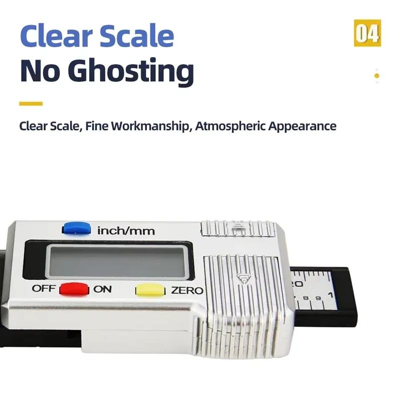 Цифровой глубиномер, штангенциркуль, измеритель глубины протектора, ЖК-дисплей, измеритель протектора шин для автомобильных шин 0-25 мм, измерительный инструмент, инструменты для ремонта штангенциркуля