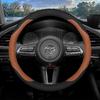 Leather Car Steering Wheel Cover for Mazda 2 3 HB 6 GH Cx5 Cx30 Cx90 Bt50 Mx5 2010-   2024 205 2026 Interior Accessories