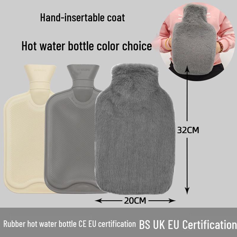 Explosion-Proof Hot Water Bottle: Rubber Design for Stomach and Feet, Long-Lasting Warmth