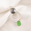 Подвеска из цельного стерлингового серебра 925 пробы с зеленым кошачьим глазом, Ювелирное изделие с драгоценным камнем ручной работы, Дизайнерская подвеска для свадебного подарка