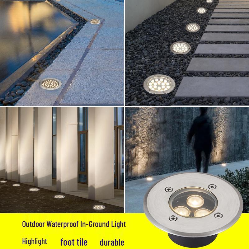 Stainless Steel Outdoor Waterproof LED Ground Spotlight for Landscaping