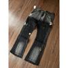 Mens Painted Letter Print Flare Sweatpants Casual Straight Fit Cotton Joggers Winter Youth Streetwear