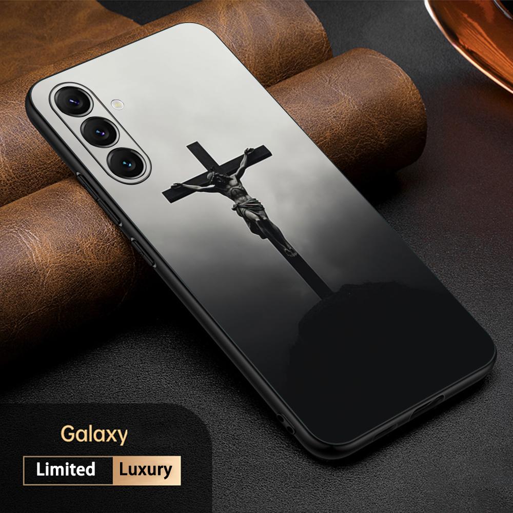 Belief fashion Jesus cool design Phone Case For Samsung Galaxy S25 S24 S23 S22 S21 S20 Plus Ultra Note20 Soft Black