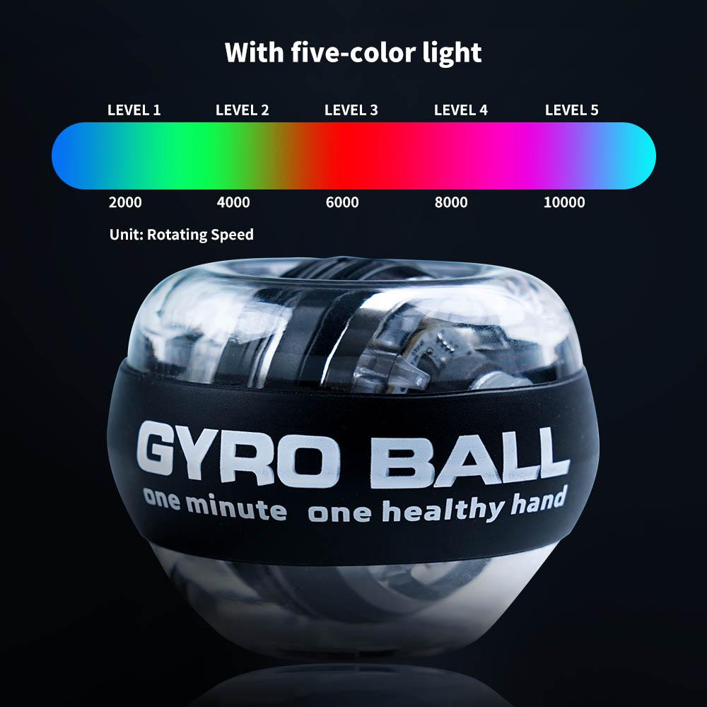 Wrist Ball Auto-Start Power Trainer Ball Wrist Strengthener Gyroscope Forearm Fitness Exerciser Power Gyro Ball Hand Trainer