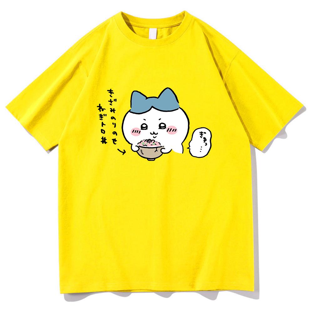 Cute Chiikawa T Shirt Unisex Harajuku Aesthetic Graphic Kawaii Tshirt Unisex Anime Cartoon Funny Streetwear Cotton Tee Shirt Korea