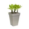 ELHO Bac à fleurs Loft Urban Carré Haut - Ø 29 x H 41 cm - Extérieur - 100% recyclé - Noir