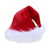 1pcs,Christmas Hat,Santa Claus Hat,Red Velvet,Thickened Christmas Hat,Suitable for New Year's Holiday Party,Christmas Decoration,Red