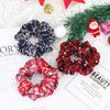 Retro Snowflake Plaid Hair Tie - Autumn/Winter Large Intestine Bun Accessory