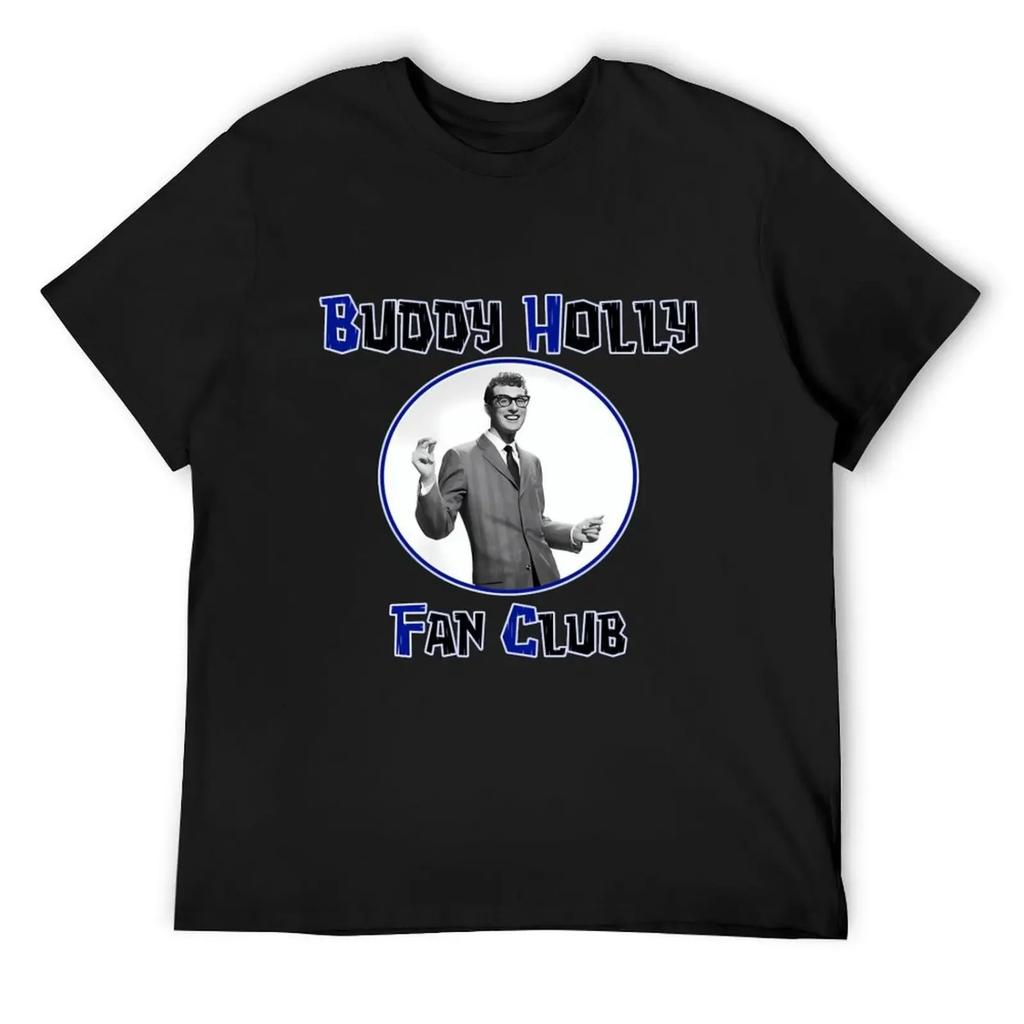Buddy Holly Fan Club T-Shirt fashion shirts anime figures graphic tee shirt quick-drying mens cotton t shirts