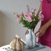 Шелковые цветы Поддельные цветы Эустомы Настоящее прикосновение Искусственный букет Украшение дома