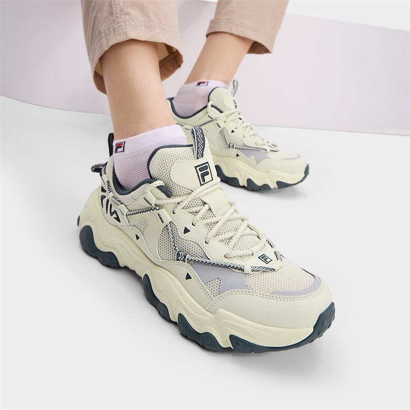 Fila Fluid 5 Кошачья лапка 5 Модные Универсальные Спортивные Ретро Тренд Низкие Кроссовки Повседневная Обувь Мужские кроссовки Серо-зеленый F12M432101FSH