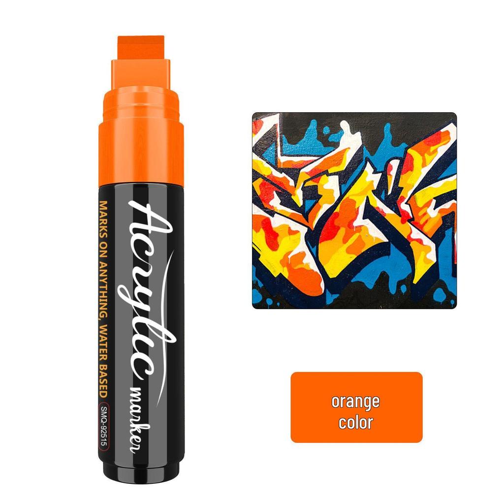 15mm Thick Acrylic Marker Pen for Anime Graffiti, Stackable Colors, Waterproof, Quick-Drying, Fade-Resistant