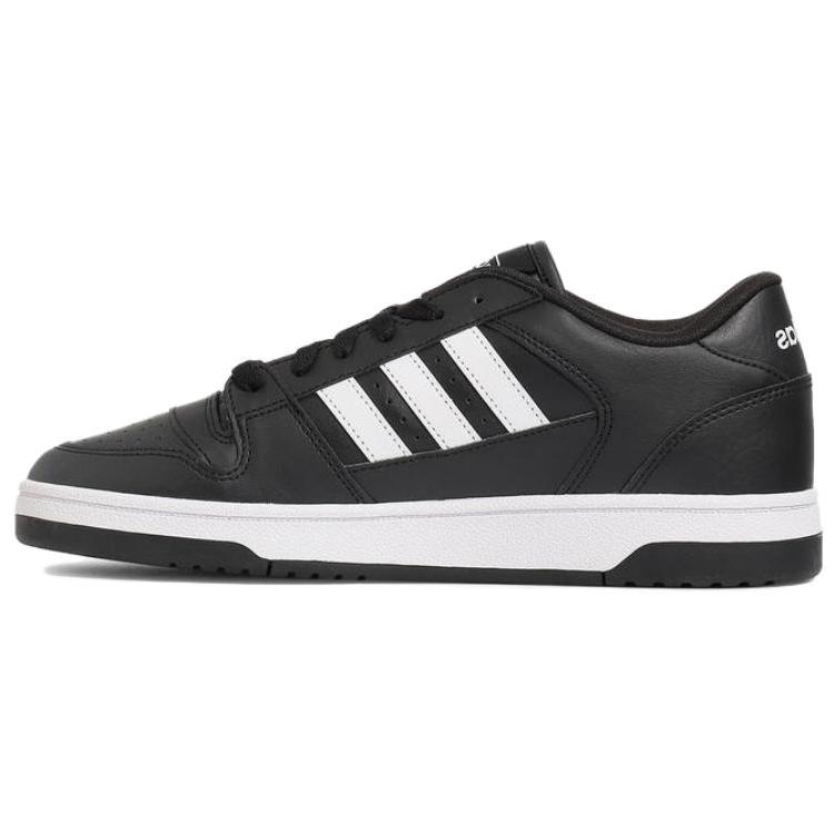 Adidas Break Start Synthetic Leather Trendy Comfortable Non-Slip Wear-Resistant Low-Top Skate Shoes Unisex Sneakers Black JR8151