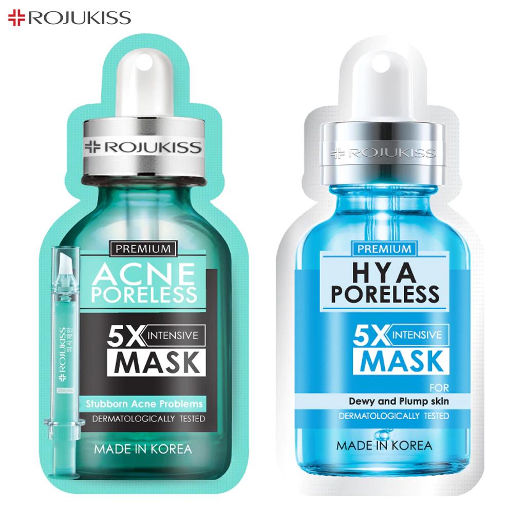 Rojukiss Акне/Укрепляющая/Красная сыворотка/Глута/HYA/Омега/Идеальная/Восстанавливающая/Белая/Цинковая интенсивная маска без пор 5X 25 мл - Thai Skincare