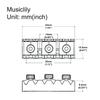 Musiclily Pro 43мм R3 Стальной Локовый Порожек для Гитары для Тремоло Бриджей Floyd Rose, Хром