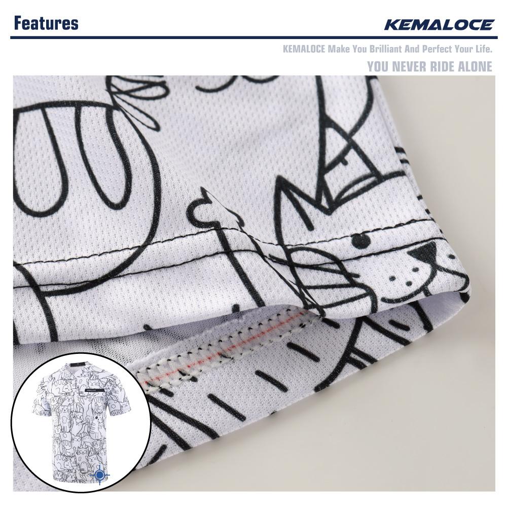 KEMALOCE Полиэстер унисекс MTB трикотаж белый Bmx трикотажные изделия профессиональный дышащий короткий рукав горный велосипед трикотаж