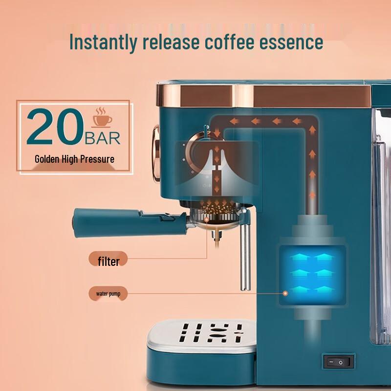 Donlim Semi-Automatic Espresso Machine with Steam Frother CN plug (adapter included)