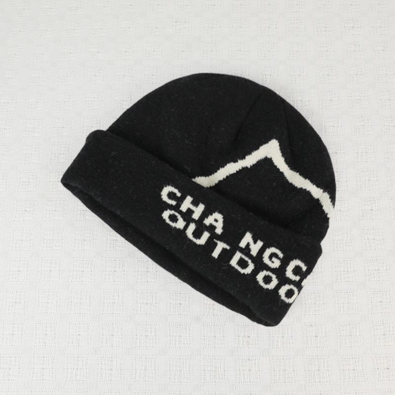 Письмо Вязаная Шерстяная Шапка Зимняя Уличная Велосипедная Альпинистская Теплая Шапка-Пуловер для Женщин