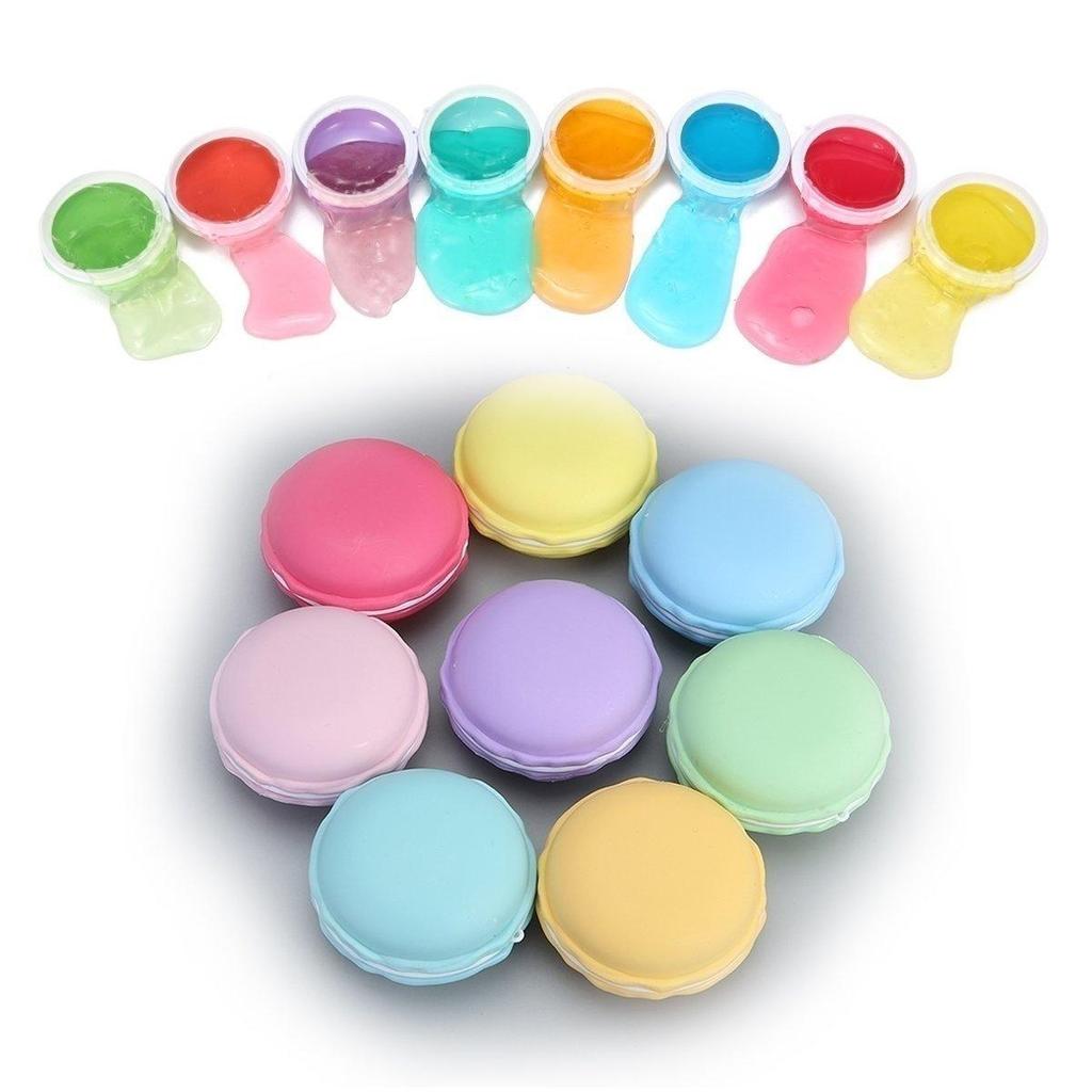 New Fashion Slime Macaron Kit Jelly Toy Crystal Mud Clay Soft Squeeze Pudding Toy for Kids Education