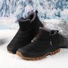 Зимние теплые ботинки для снега для мужчин, нескользящие водонепроницаемые ботинки до щиколотки с подкладкой из искусственного меха, мужские высокие походные ботинки с боковой молнией