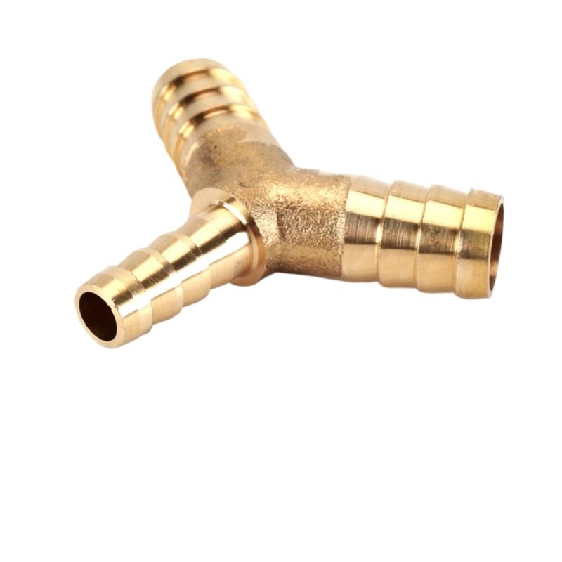 Equal Reducing 4 5 6 8 10 12 13 14 16 19 mm Hose Barb Y Shaped 3 Ways Brass Pipe Fitting Connector Splitter Coupler Home Garden
