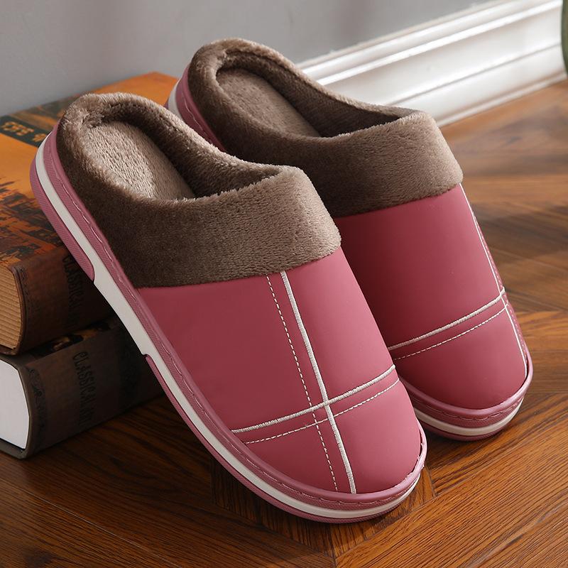 Мужские и женские хлопковые тапочки нового стиля, осенние и зимние теплые тапочки, домашняя сумка и тапочки, хлопковая парная обувь