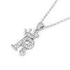 26 Letter Shining Women Necklace Popular Adjustable Alphabet Pendant