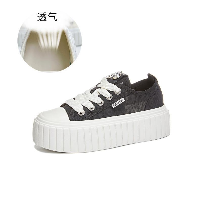 Foam sole white shoes women's 2025 summer new mesh breathable muffin shoes casual versatile board shoes fashion women's shoes