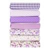7Pcs 7 assorted styles Floral Cotton Fabric Purple floral pattern Fabric Bundle  Quilt making