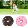 2PCS Latex Pet Doughnut Shape Sounding Teeth Cleaning Protection Chewing Biting Interactive Training Toy for Dogs