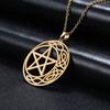 Viking Celtics Irish Knot Pentagram Necklaces for Women Men Stainless Steel Jewelry Vacuum Gold Color Amulet Boyfriend Gift