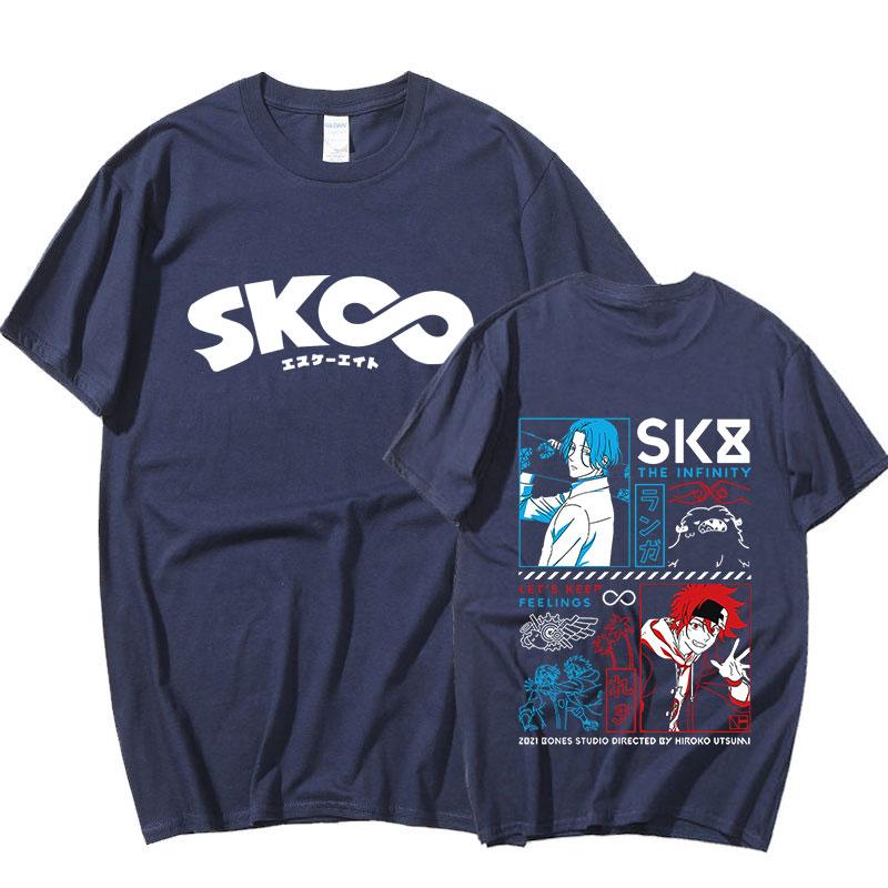 Крутая футболка Sk8 The Infinity Летняя Унисекс Японское аниме Футболки Снежная Тень Реки Джо Черри Адам Мия Харадзюку Унисекс Топы