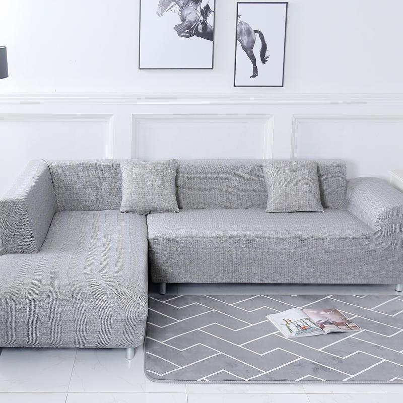 Geometric Corner Sofa Covers For Living Room Elastic Spandex Slipcovers Couch Cover Stretch Sofa Towel L Shape Need Buy 2pieces