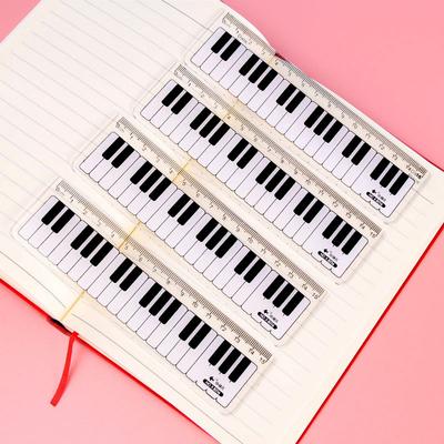 1 шт. Милая прямая линейка-пианино Kawaii Инструменты Канцелярские товары Мультяшные Рисование Офис Школа Измерительные