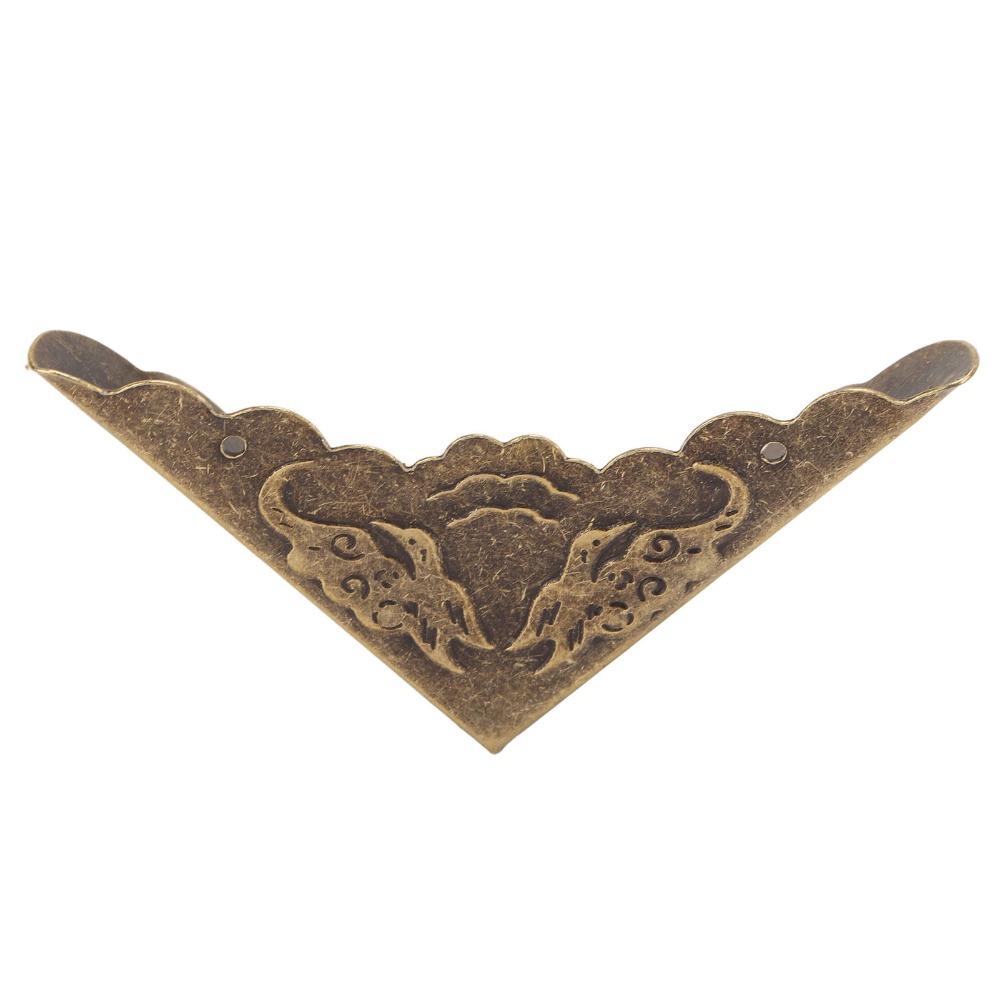 40pcs Bronze Corner Protectors Iron Furniture Corner Guard Angle Code Corner Protector Wooden Box