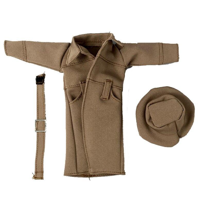 Модный костюм, зимняя куртка с поясом, пальто для куклы Барби, одежда с длинным рукавом и шапкой, костюм, одежда, сделай сам, игрушка для детей