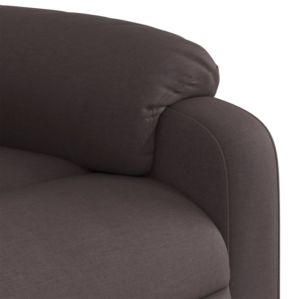 Relaxation Armchair Dark Brown Fabric