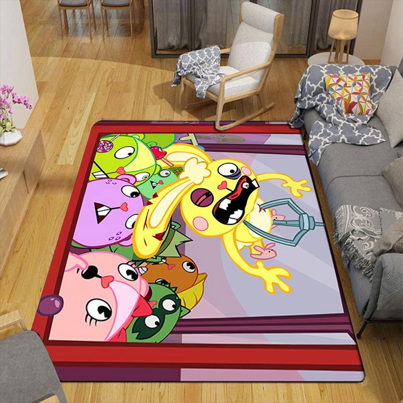Happy Tree Friends Rug Floor Mat for Living Room or Bedroom Soft and Comfortable Carpet a Gift for Birthday and Holiday.NFF0928432