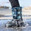 Autumn and Winter Dual-use Thickened Large Men's Waterproof Outdoor Snow Boots Medium Pile Cotton Boots