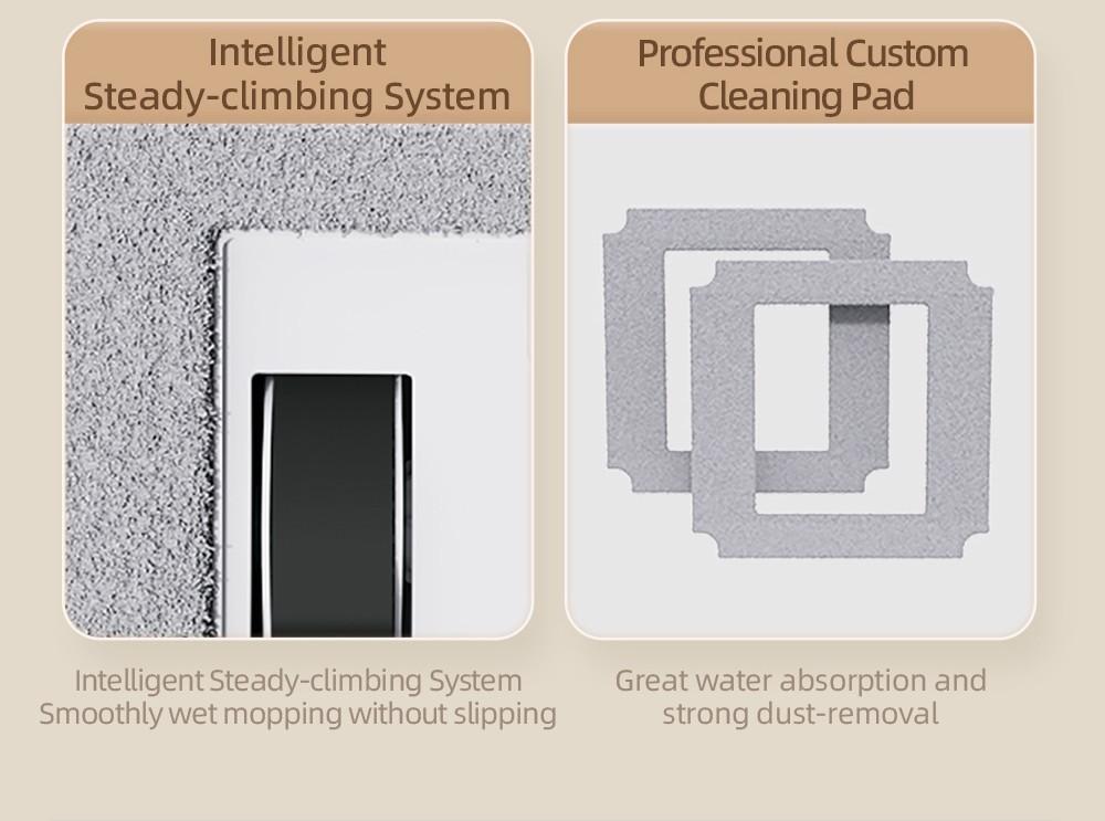 LIECTROUX YW509 Robot Window Cleaner, Double Water Tank, 3000Pa Suction Power, Smart Path Planning, Remote Control