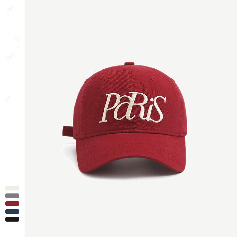 Новая ретро бейсболка женская летняя большой обхват головы широкий козырек скрывающий лицо маленькая простая с вышитой буквой кепка