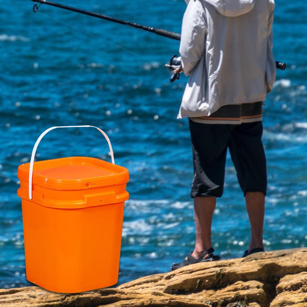 Квадратное ведро пустая банка для краски легкая удобная прочная с крышкой для хранения продуктов питания