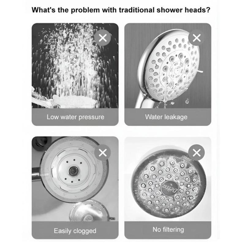 3 в 1 душевая насадка высокого давления с фильтром, экономящая воду насадка для душа, регулируемая кнопка остановки воды, эко-душ, распылитель для душа в ванной комнате