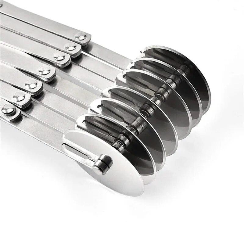 Инструменты для выпечки торта для пиццы, ножи для пиццы, многофункциональные гибкие колеса из нержавеющей стали 3/5/7, тестоделитель, роликовый кухонный резак