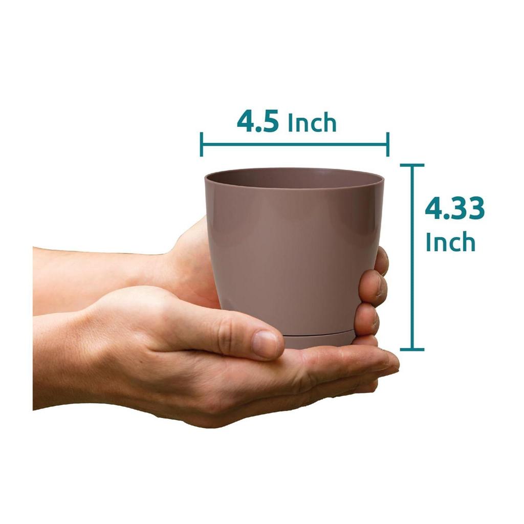 Набор из 6 самополивающихся цветочных горшков для растений | Пластиковые горшки для растений | Кашпо для дома, гостиной, сада