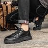 New Autumn and Winter Men's Leather Shoes Thick-soled Cowhide and Versatile Breathable Casual Men's Leather Shoes