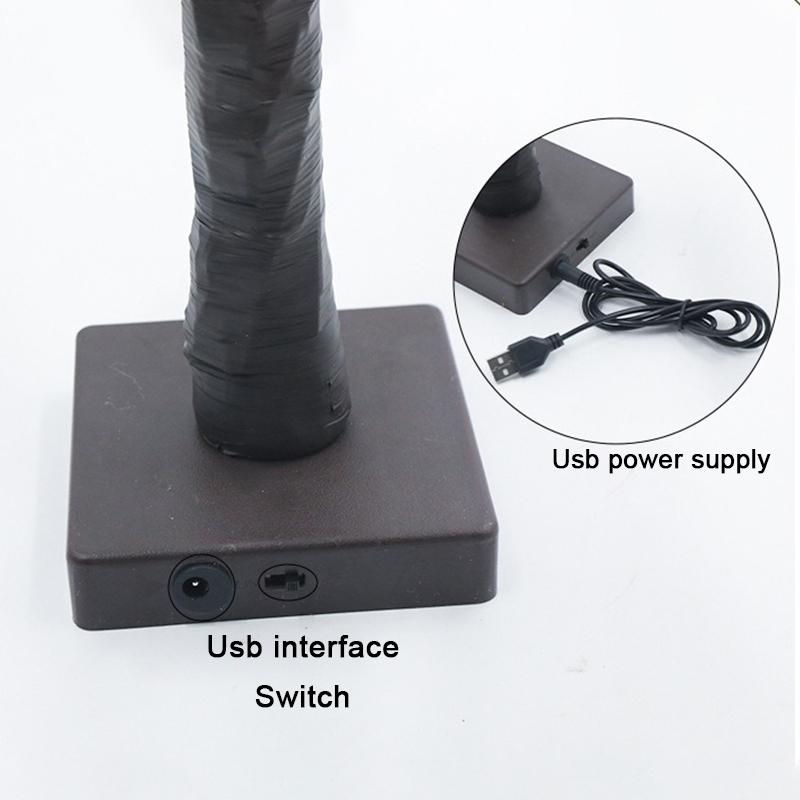 Светодиодная настольная лампа-дерево Искусственный эвкалипт 55см Светодиоды Работает от батареек/USB Огни-деревья для комнаты Спальни Настольная лампа Украшение стола